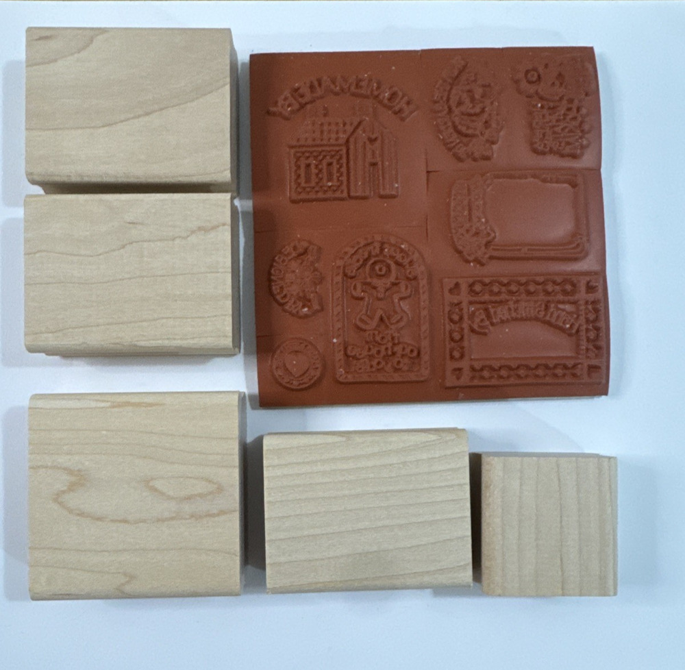 Stampin Up Unmounted Stamp Set - 5 blocks 8 stamps for Handmade/Homemade items